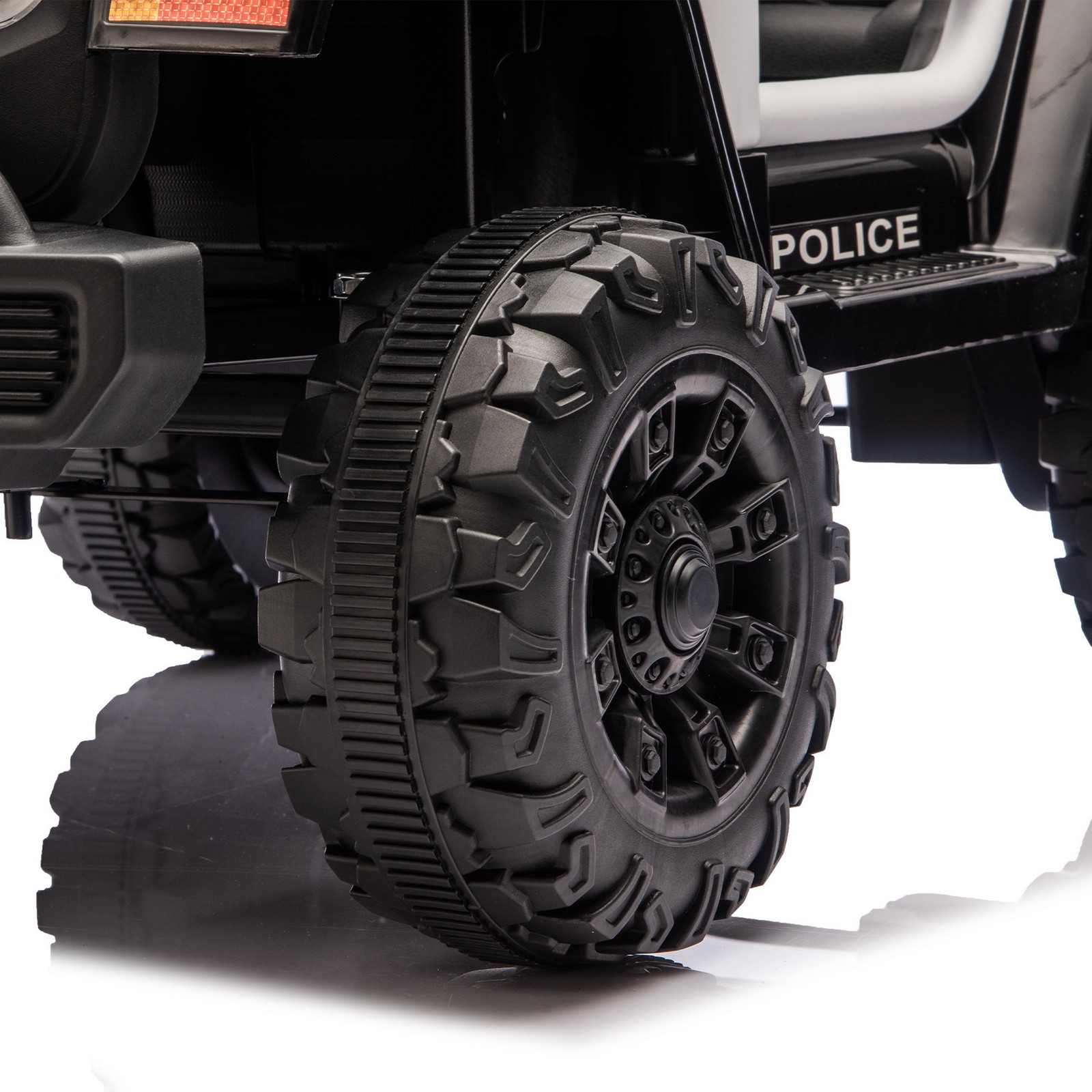 DualMotor 4.5Ah Toddlers Kids Ride on Police Car Parents Control LED Light Music