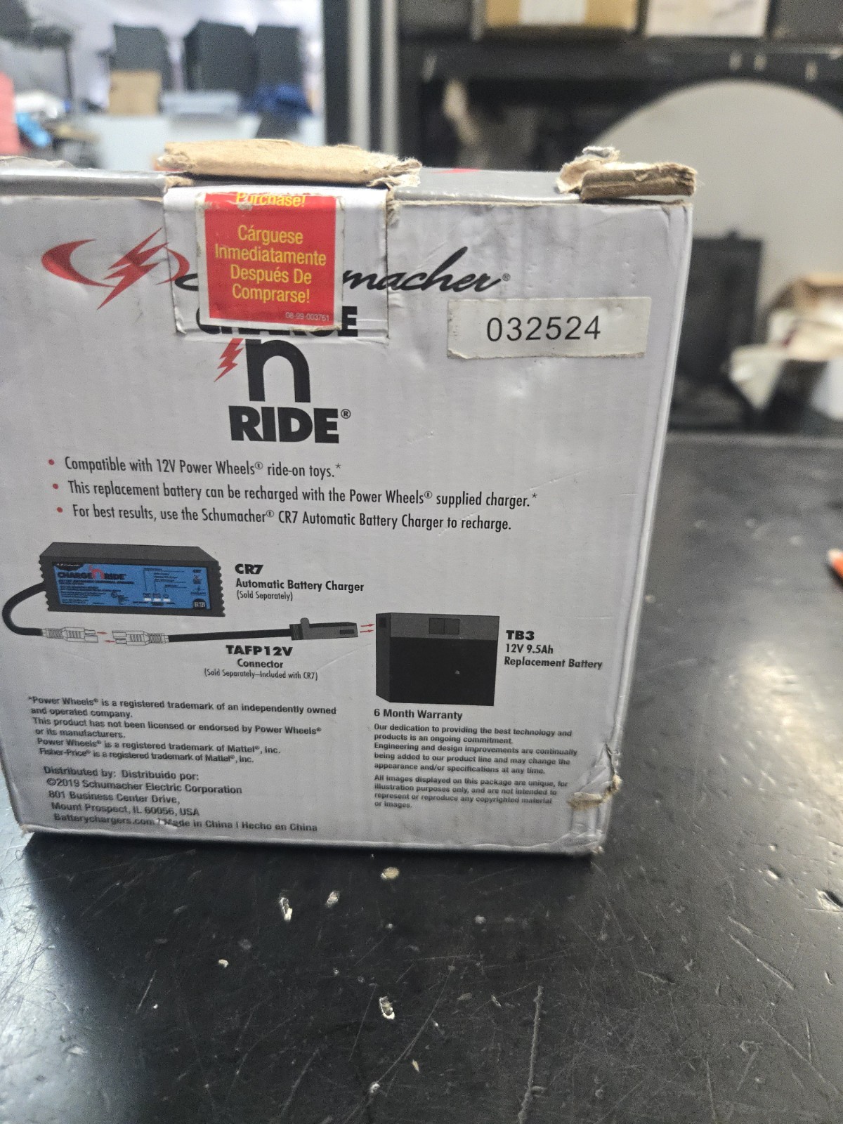 12V Battery for Ride on Toys – TB3 12V 9.5 Amp Hours & Replaceable Fuse – Rechar