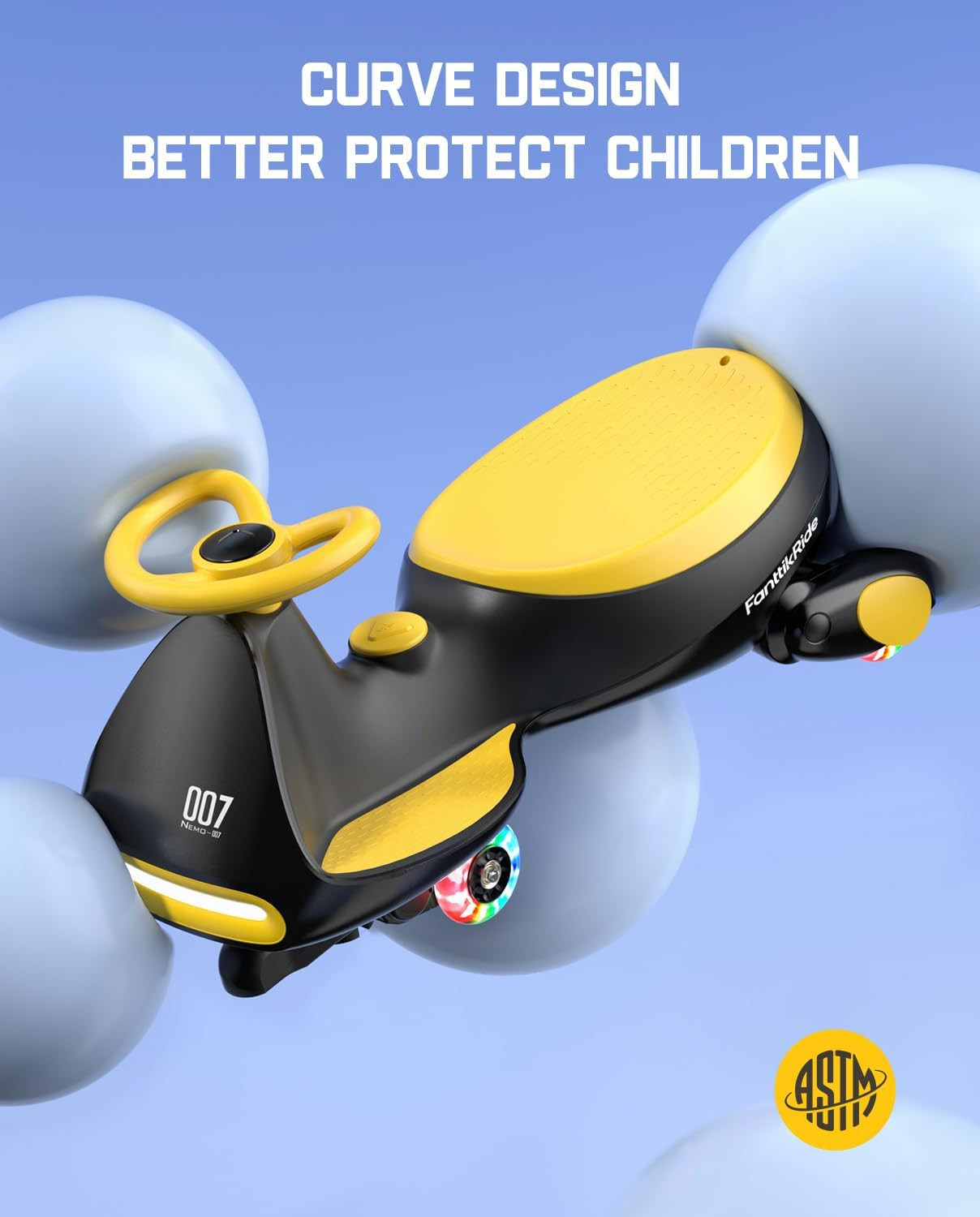 N7 Pro Electric Wiggle Car with Pedal, Rechargeable Battery, Cyberwiggle, 2 in 1