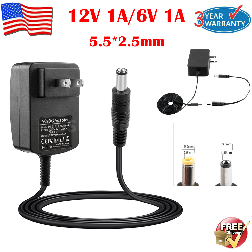 Battery CHARGER 12 Volt 6Volt 1A For Power Wheels Kids Electric Ride On Cars ATV