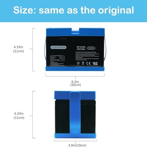 12V Replacement Battery for Peg Perego John Deere Gator, Gaucho, Ride-On Toys 12