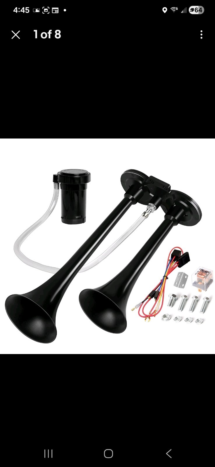 150DB Train Air Horn Kit for Trucks, Boats, Cars with 120 PSI Compressor, Dual