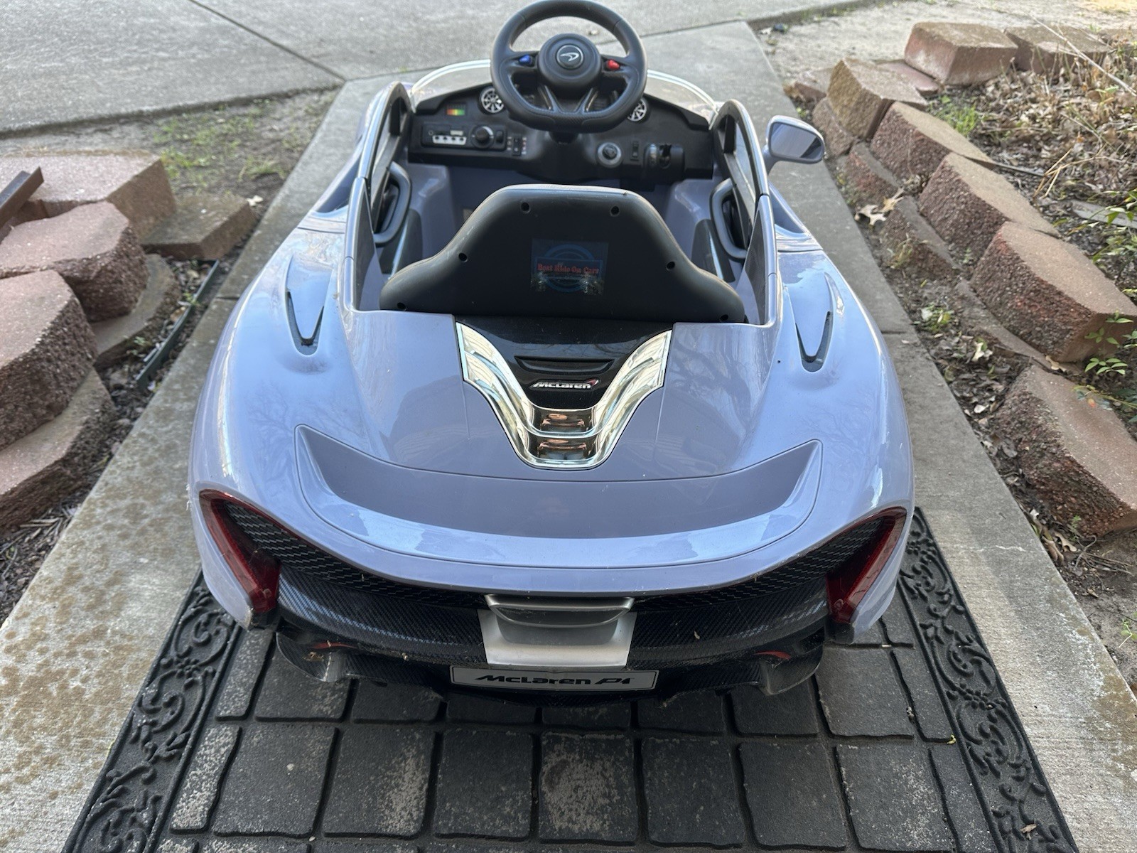 Ride On Toys for Kids 12V Licensed Mclaren Battery Powered Sports Car Butterfly