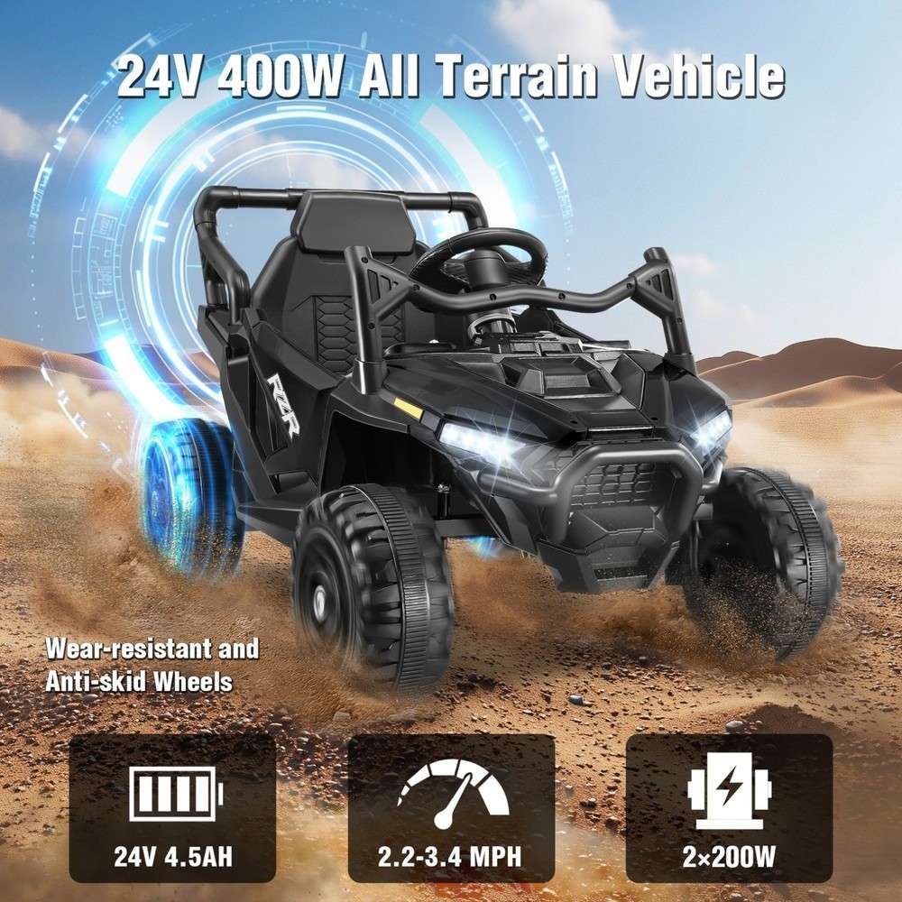 24V Kids Car Ride on Toy 2*200W Motors Electric Battery Power Wheels with Remote