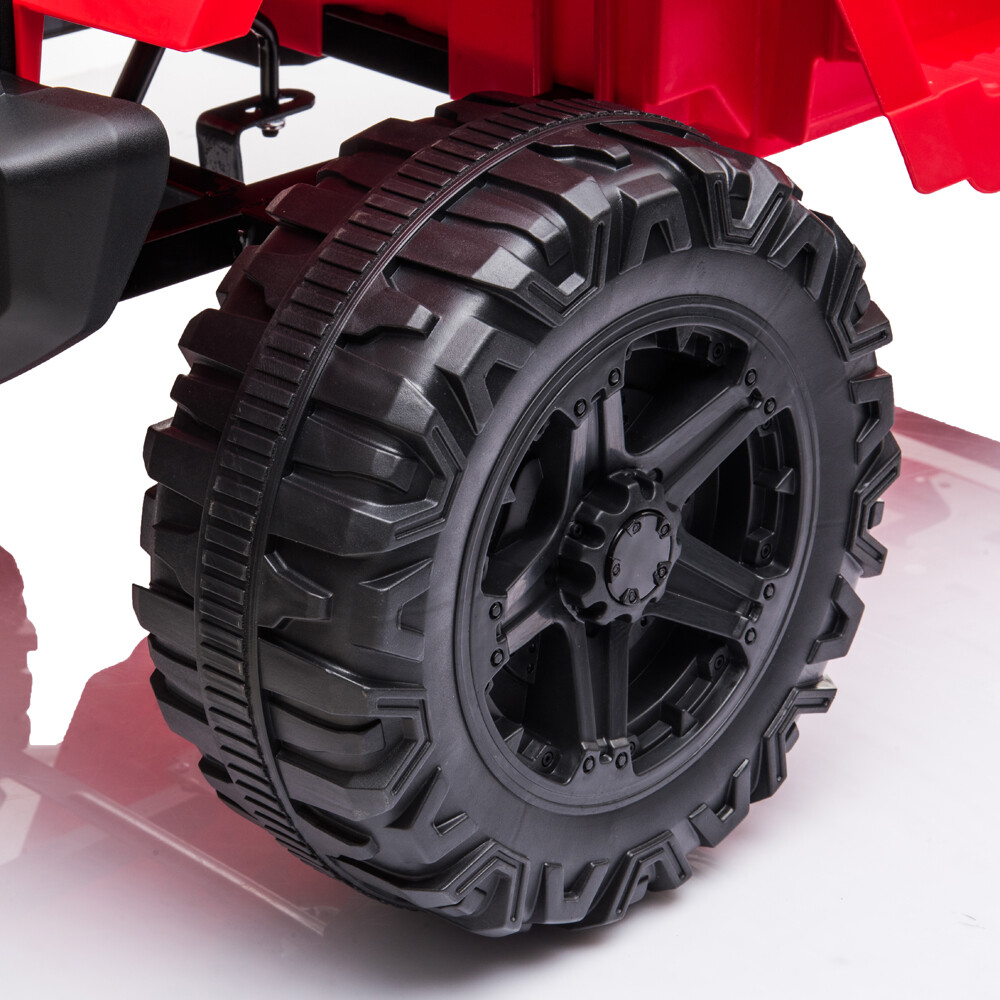 Red 12V Ride on Car Battery Powered Electric Toy Truck w/Remote Control for Kids