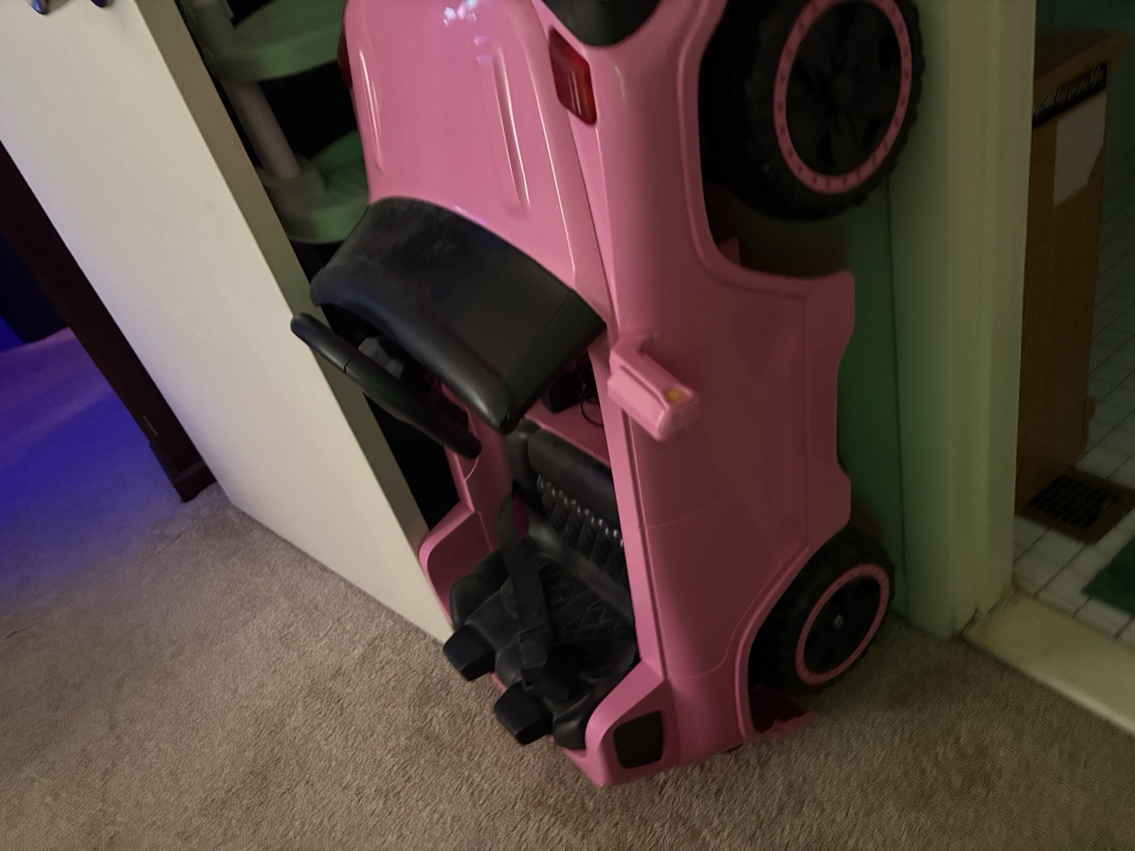 Pink Kids Battery-Powered Ride-On Car Toy w/ Steering Wheel & Seat, 1-4Y