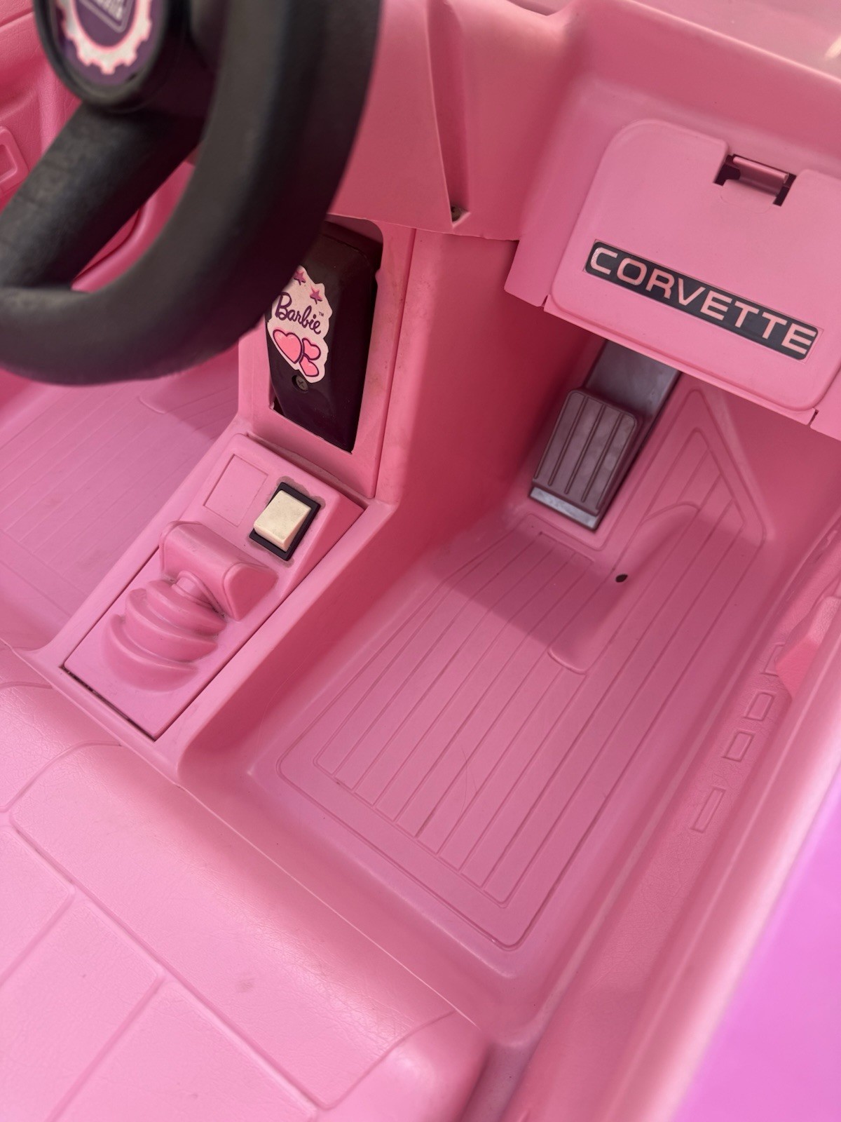 Power Wheels Barbie Corvette Pink Battery Operated Ride-On Toy