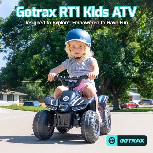 Gotrax RT1 Ride on Toys for Toddlers 1.5-4, Safe 12V Lead-acid Battery up Black