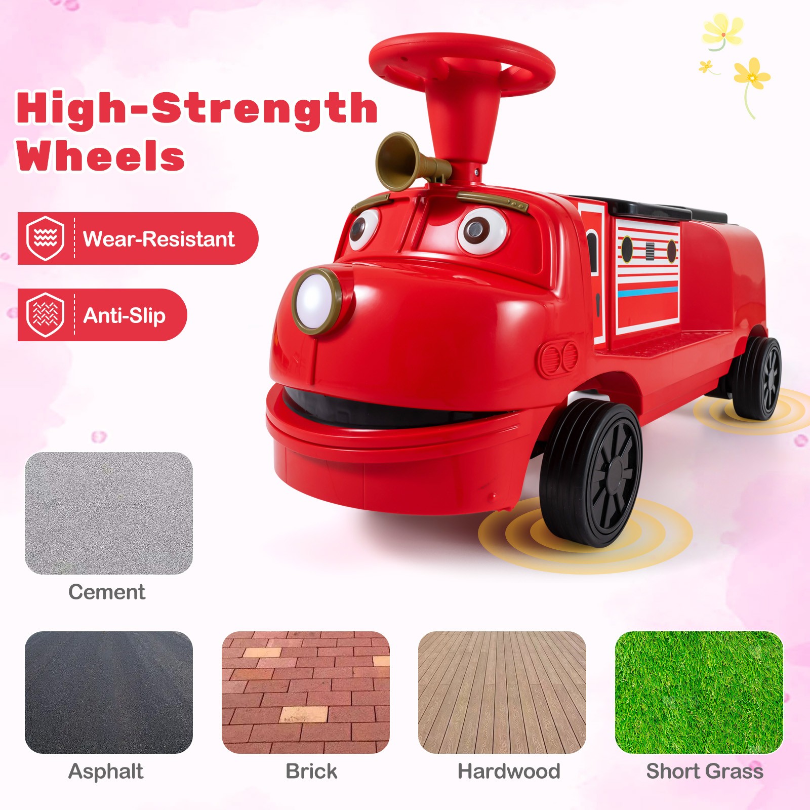 2-Seater Ride on Train,Licensed Chuggington Electric Vehicle w/Adjustable Seat