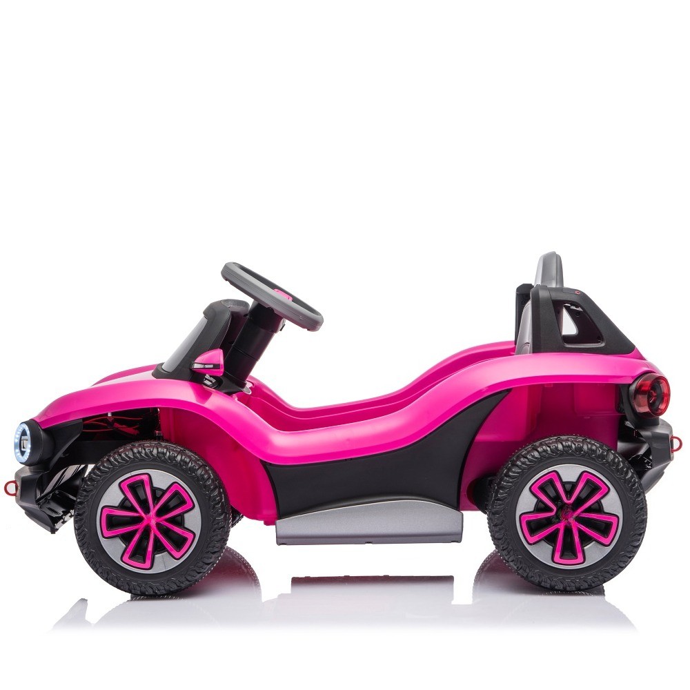 12V Kids Ride On Electric Car W/2.4G PC,Cute&Curvy Body,2WD,4-Wheel Suspension