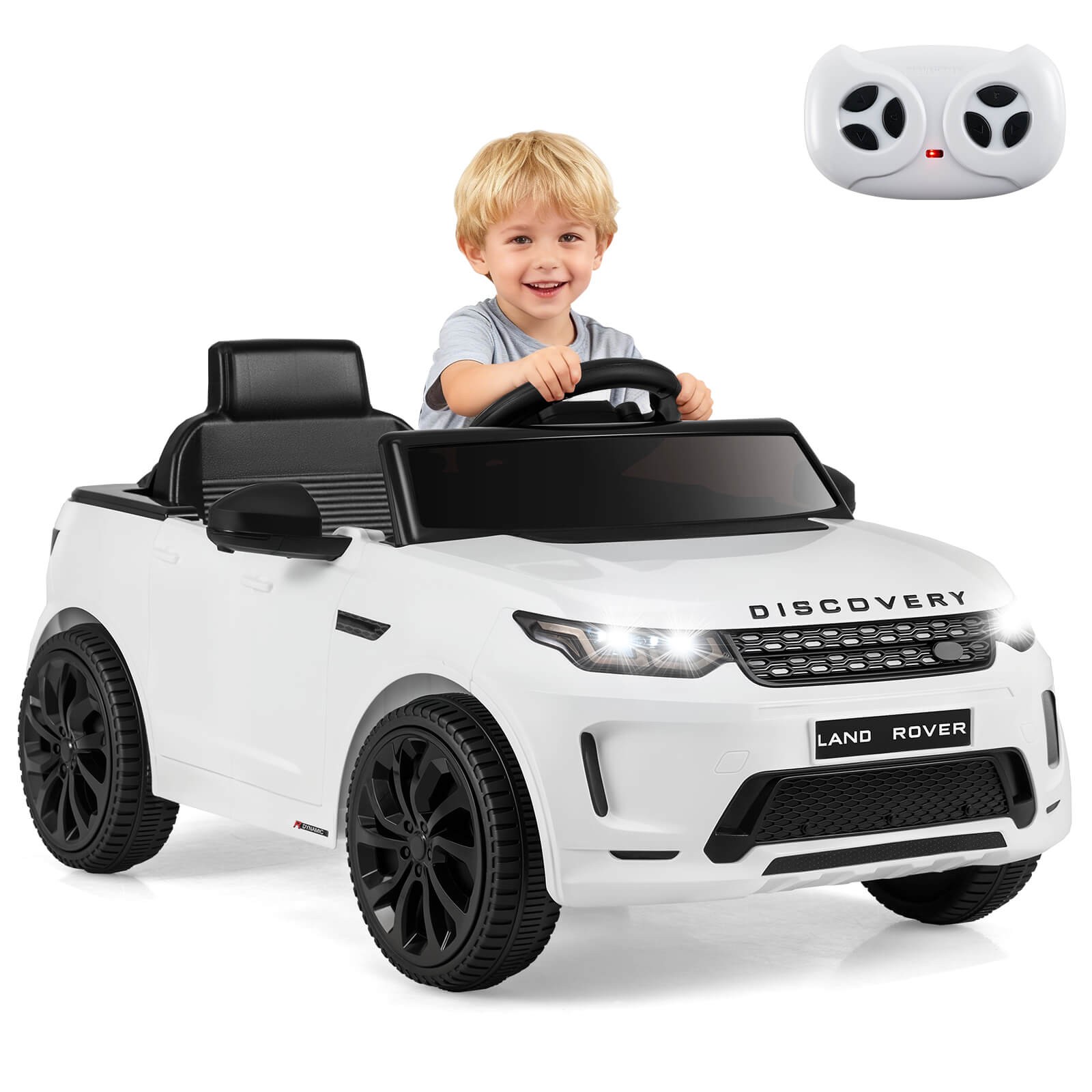 Licensed Land Rover Kids Ride on Car w/Remote Control, LED Lights, Music, Horn