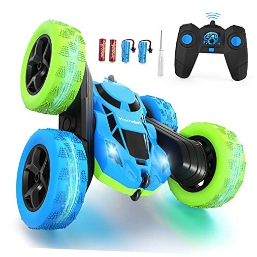 Remote Control Car for Kids, 360° Rotating Standard (Headlights) Blue&green