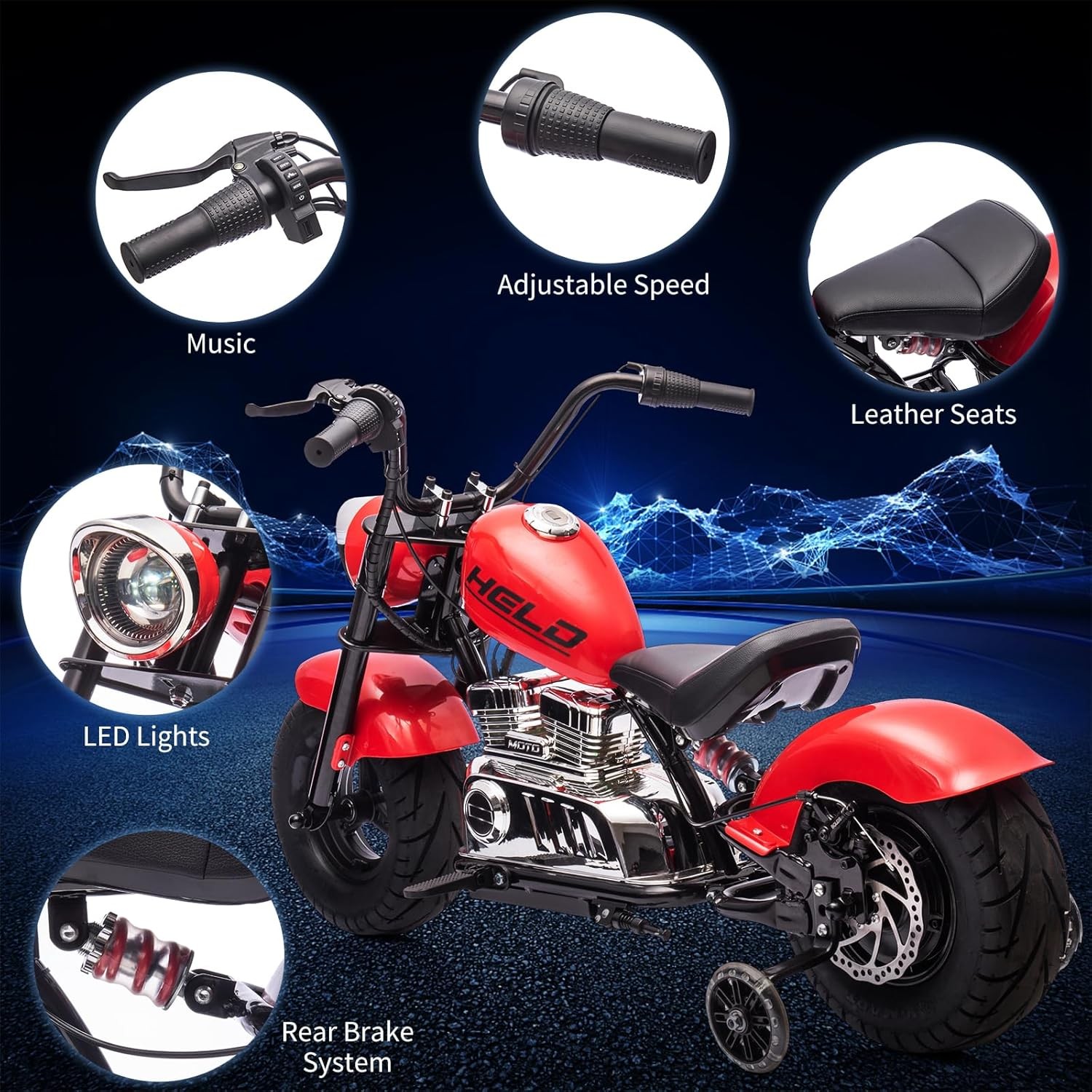 Kids 24V Electric Dirt Bike 16.5 Mph, Powerful Off-Road Motorcycle for Ages