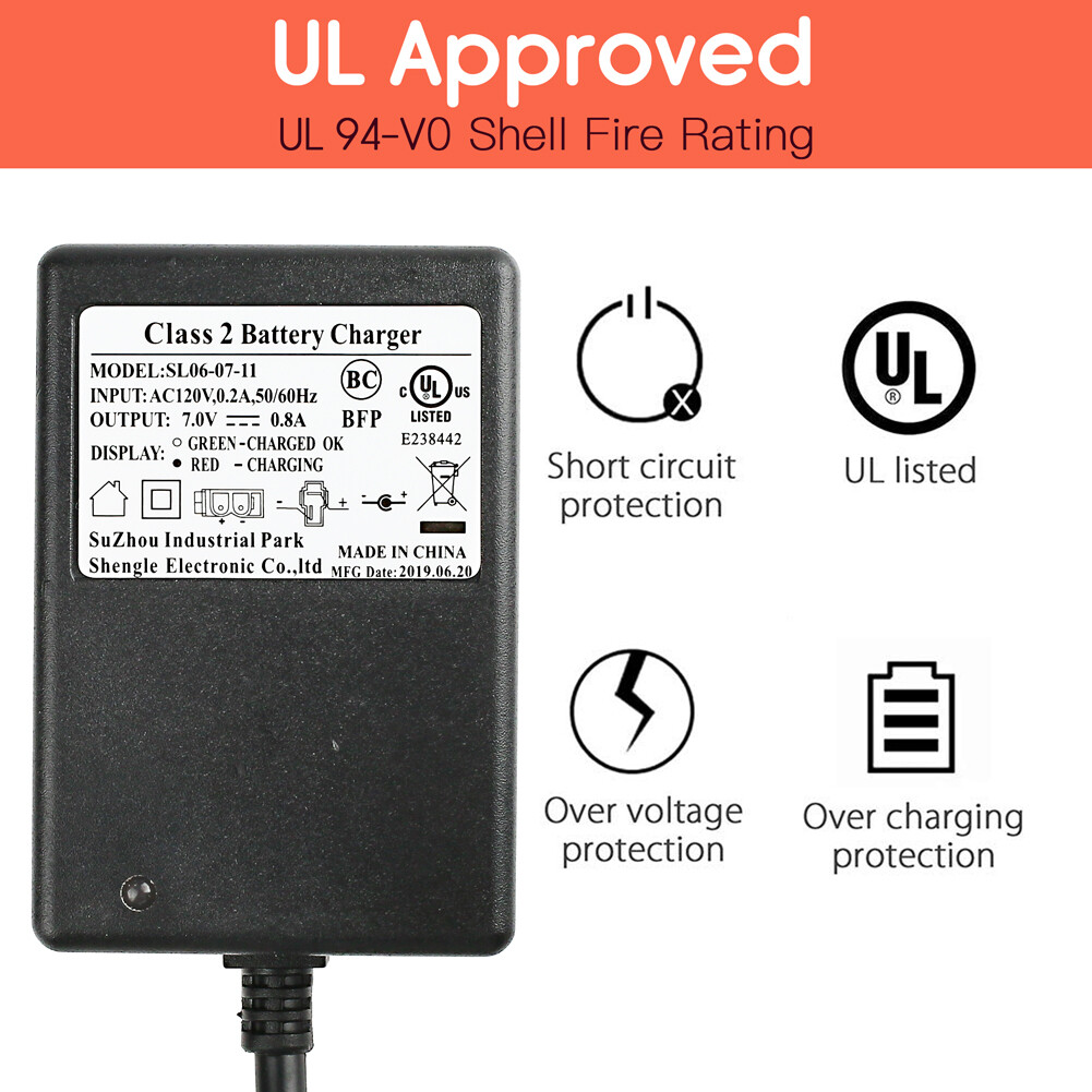 6V Battery Charger for Kids Trax and More Neata Reata NT6-4 6V 4.0 AH Power 6ft