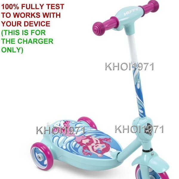 WALL charger AC adapter 8F=4 18037P HUFFY 2 in 1 Bubble Scooter Mermaid ride on