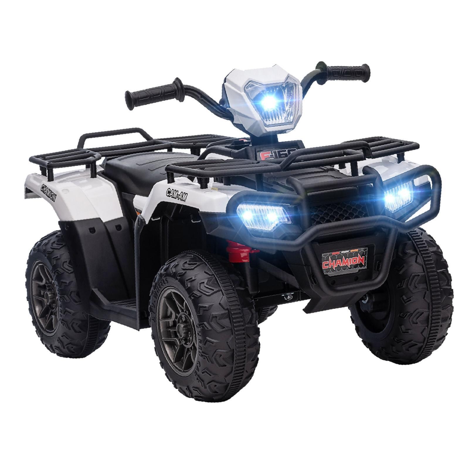 12V Kids Electric ATV with LED Headlights, MP3, USB – Treaded Tires,