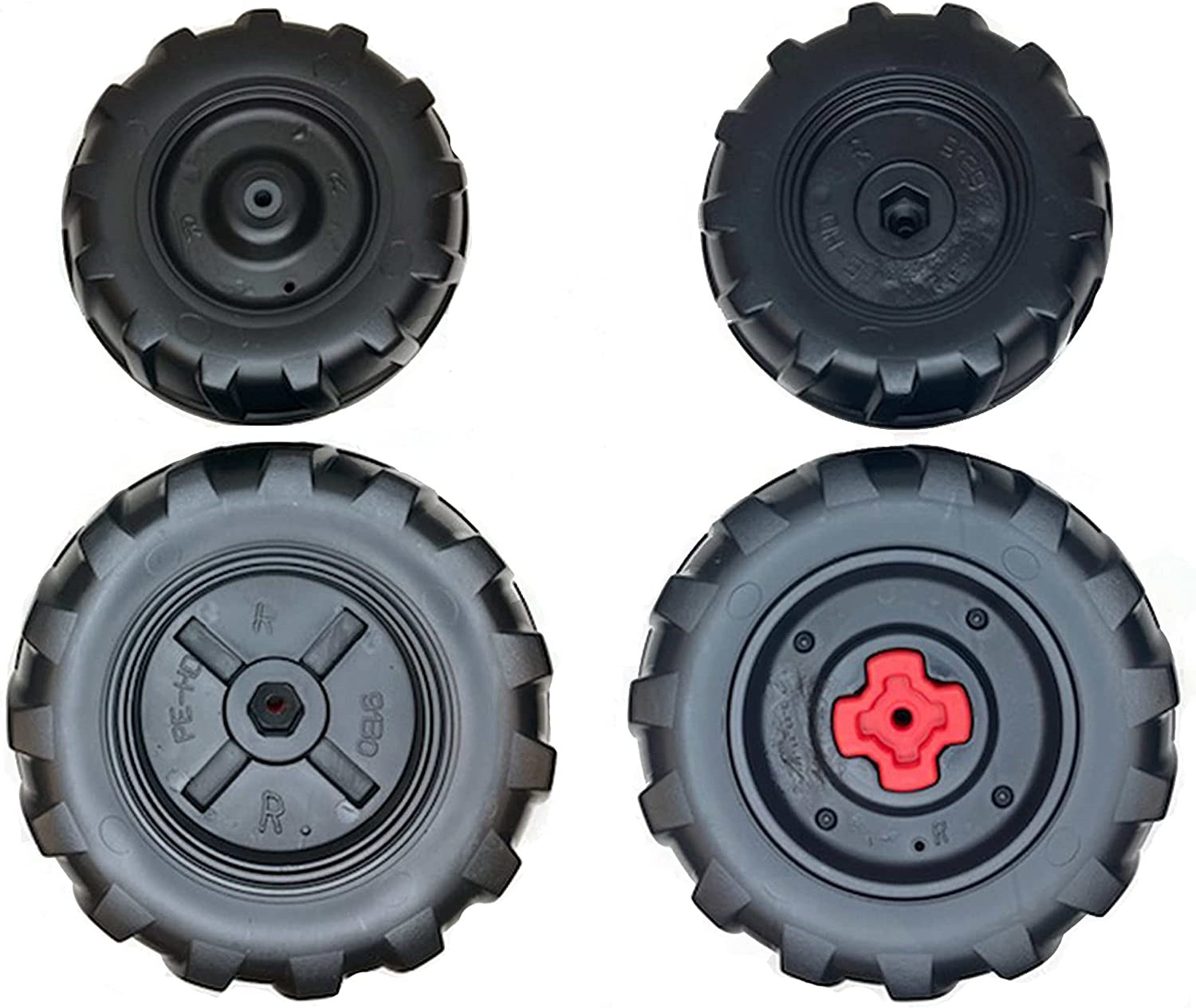 Peg Perego Ground Force/ Ground Loader Front and Rear Wheel Pack, Black