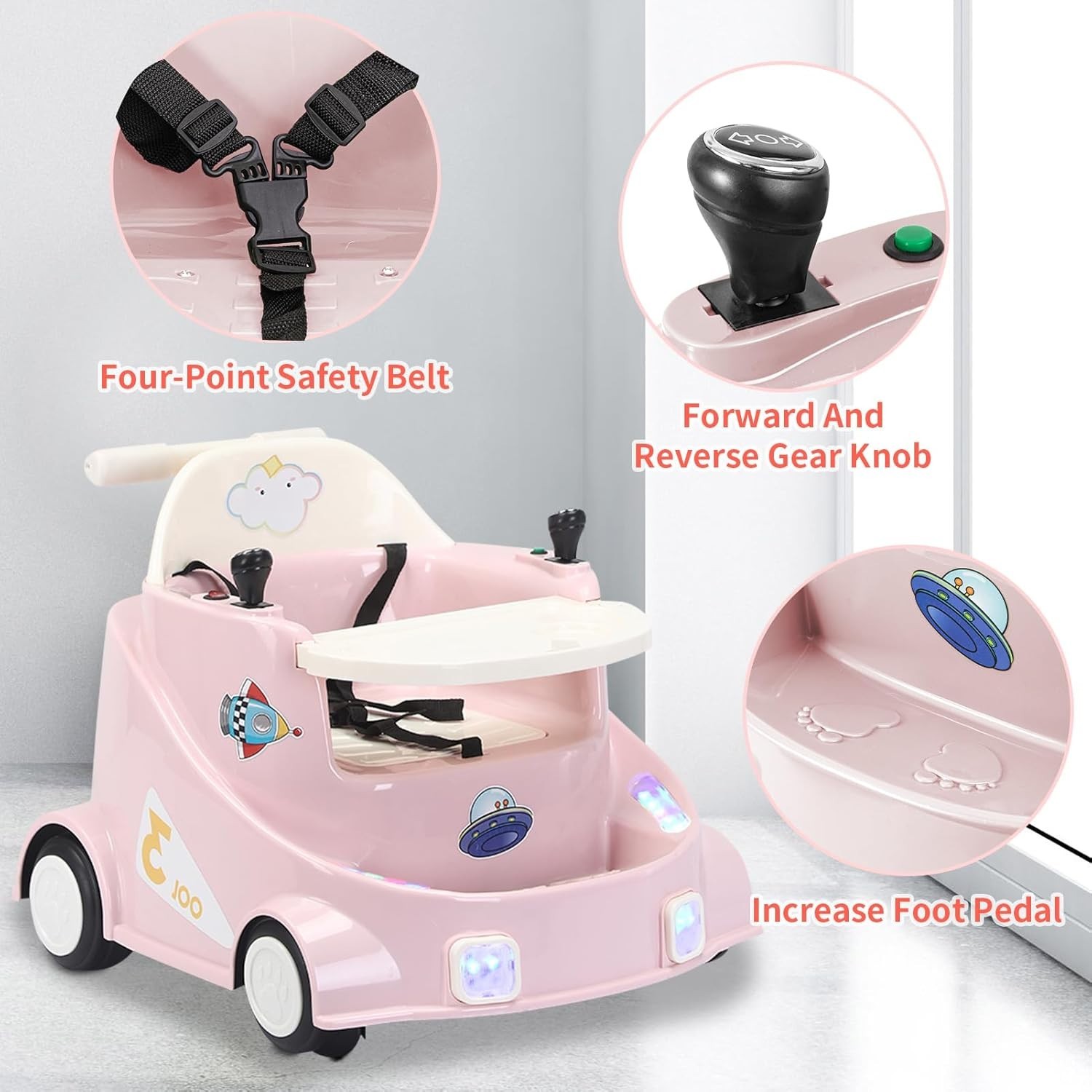 Baby Bumper Car Electric Car with 2 Driving Modes Joystick/Remote Control