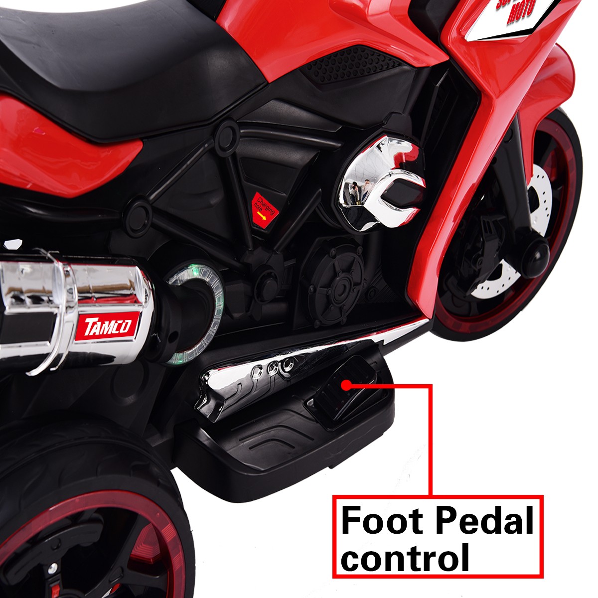 12VKids Electric motorcycle Kids electric toys Children Battery Motor Bikes Red