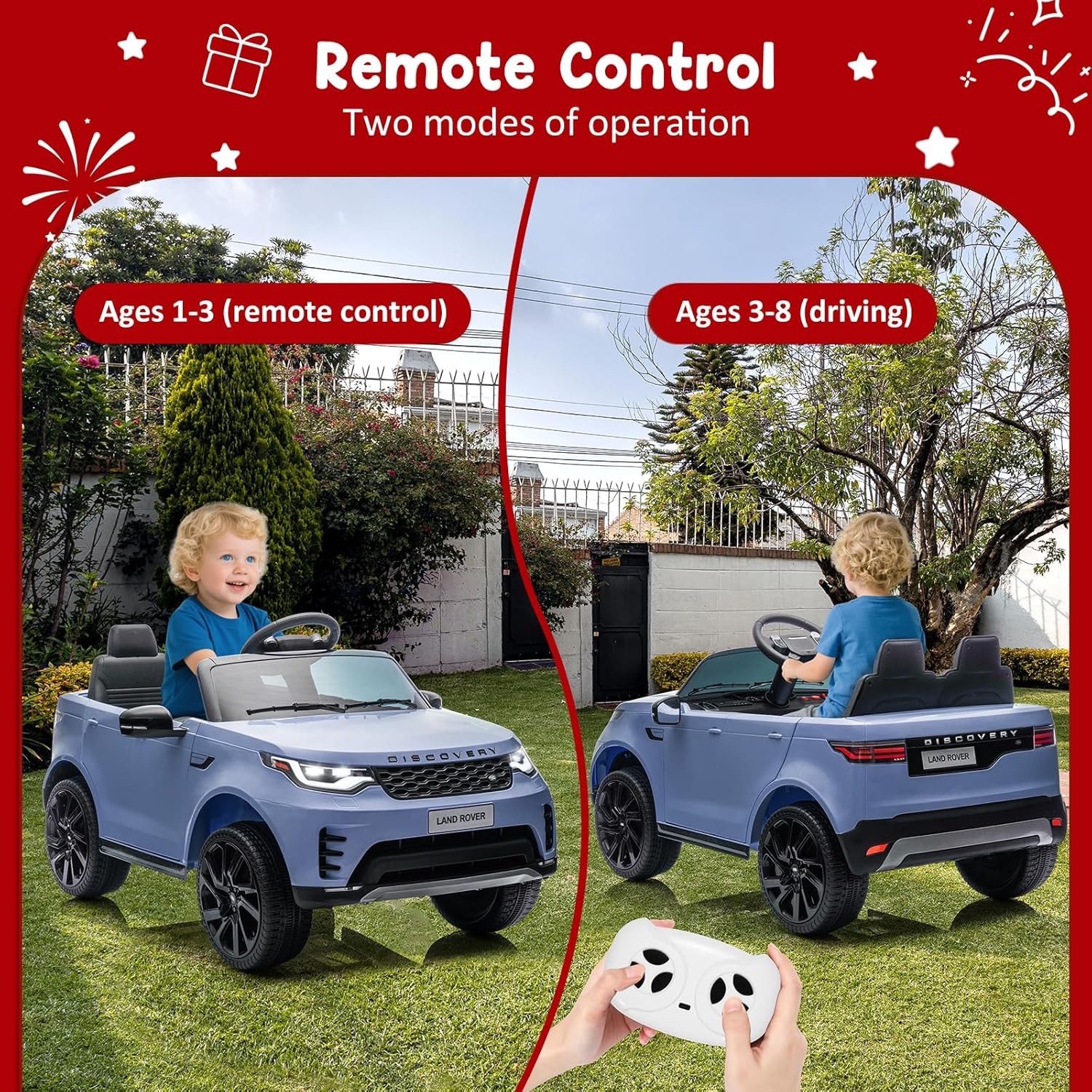 12V Land Rover Licensed Electric Car for Kids Parental Remote Fun Outdoor Toy