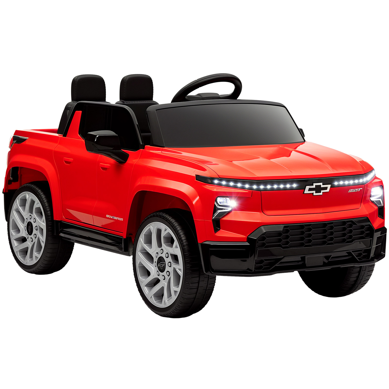 12V Chevrolet Silverado EV RST Licensed Kids Electric Car, Red