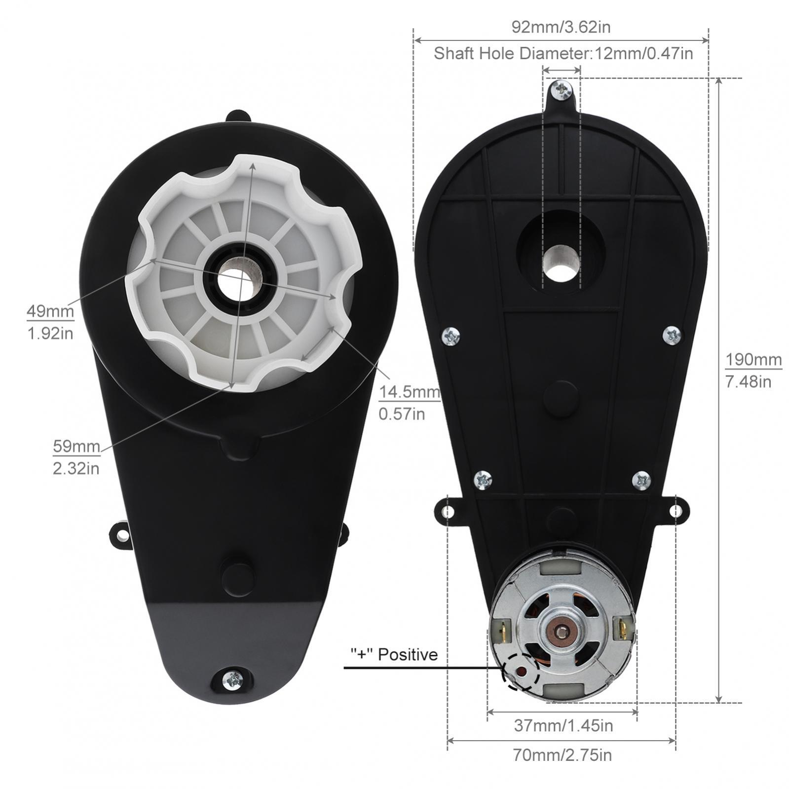 RS550 12V Power Wheel Gearbox Motor High Speed for Electric Car Kids Ride On Car