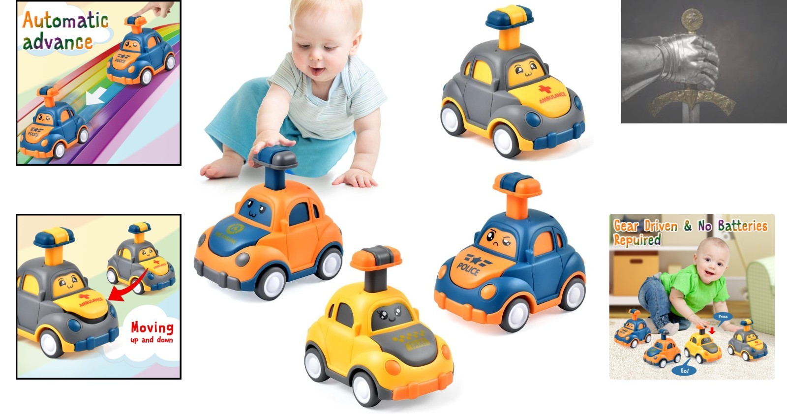 Colorful Non-Toxic Toy Car Set for 2-3 Olds – Perfect First Birthday Gifts