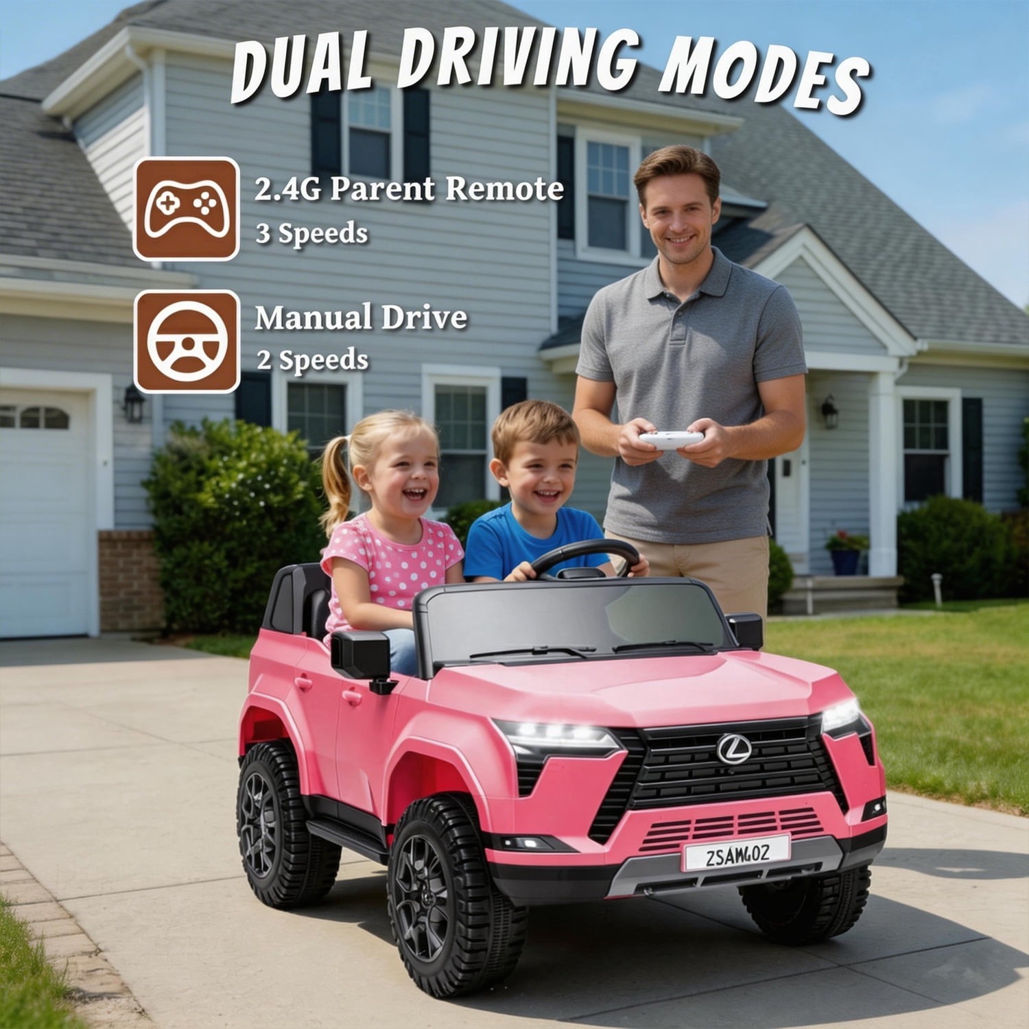 24V 2 Seater Kids Ride On Car Lexus GX550 Electric Truck Power Wheel with Remote