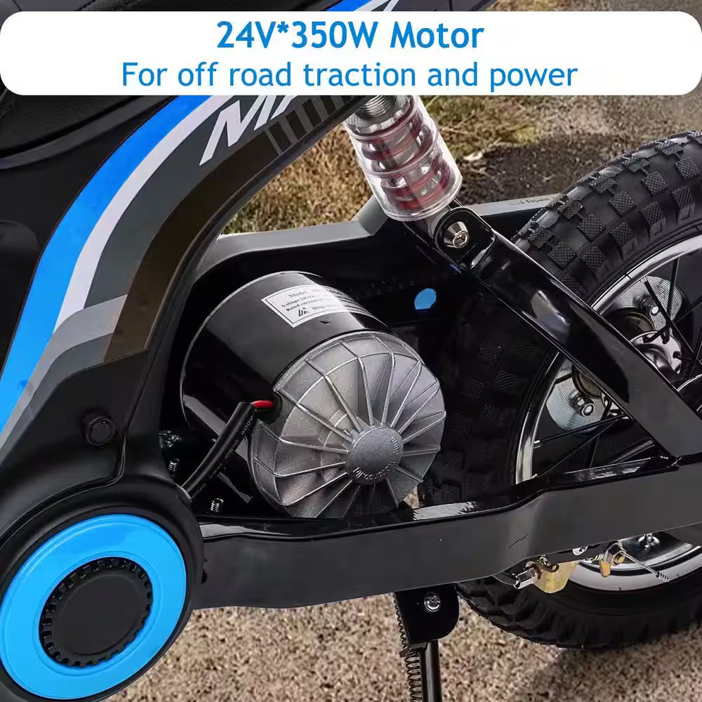 Jojoka Kids Ride on Motorcycle and Electric Motocross Bike, 24V Battery Powered