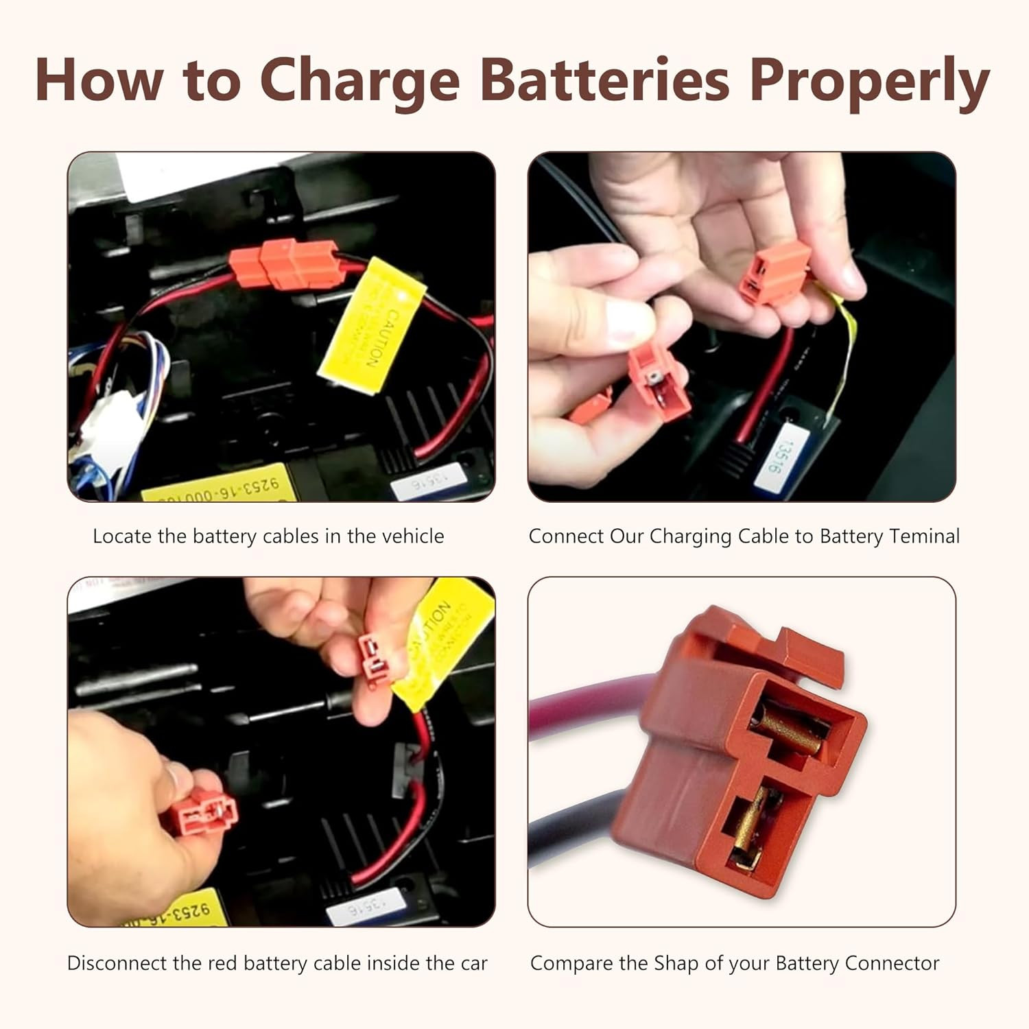 6 Volt Battery Charger for Kids Electric Car, Compatible with Minnie Mouse, BMX