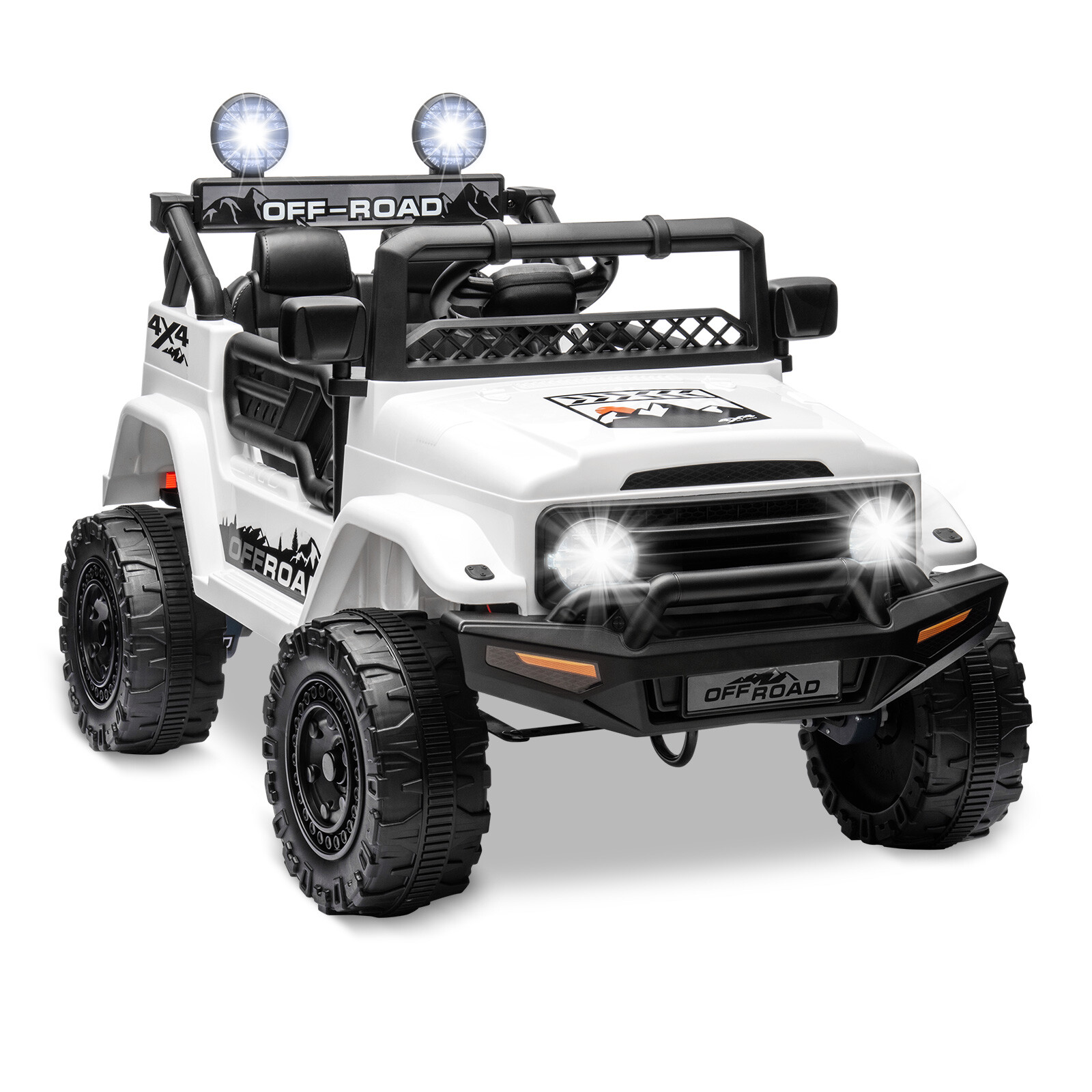 12V Electric Vehicle Jeep Car w/Remote Control Kids Ride On Truck Toys 2-Seater