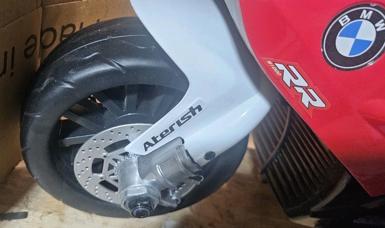 Aterish BMW S1000RR Electric ride-on toy motorcycle. New, No Seat Handlebar.