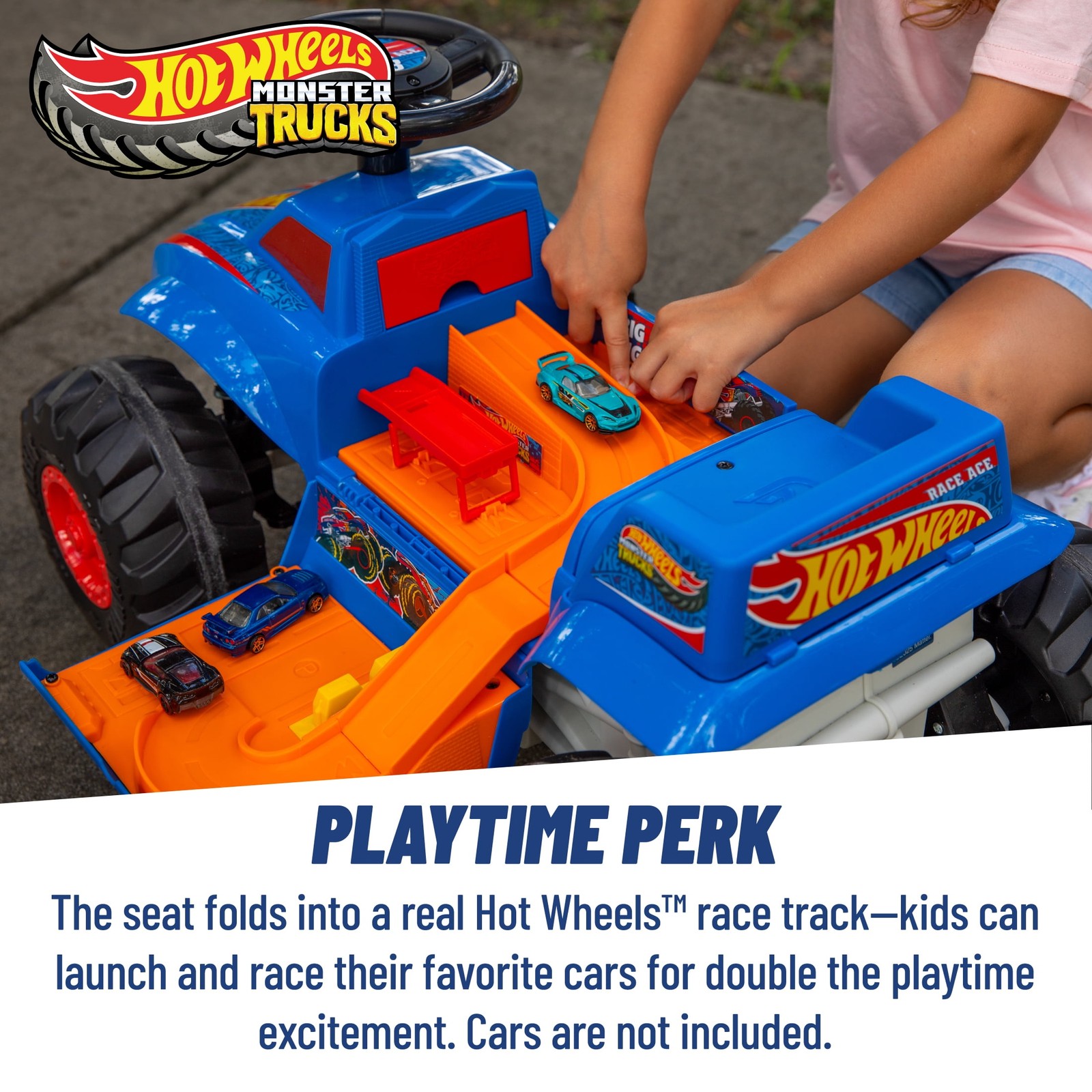 6V Monster Truck Ride-On for Toddlers, Blue/Red, Electric, Ages 1.5-3 Years, Max