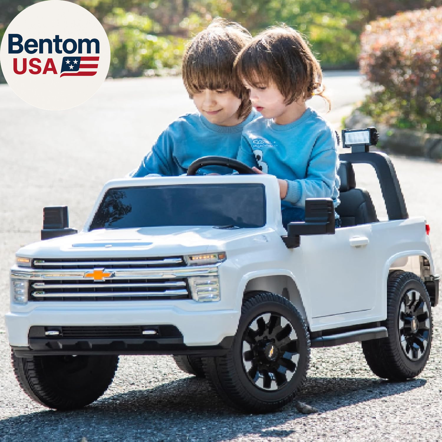 24V 4WD Kids Ride on Car for Big Kid, Battery Powered Licensed Chevrolet Silvera