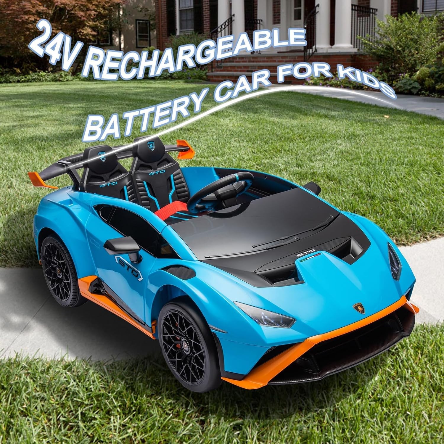24V Licensed Lamborghini Kids Ride on Car Electric Drift Car W/Remote 360° Spin