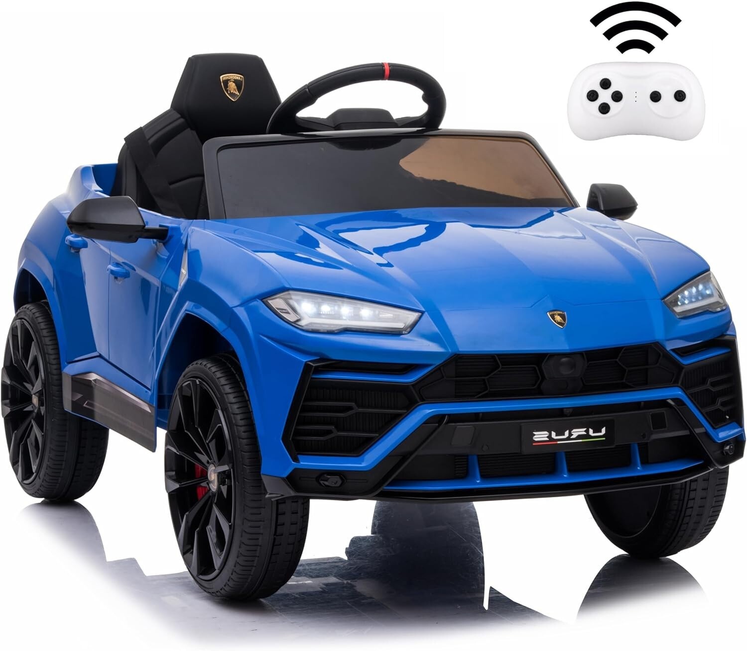 Licensed Lamborghini BLUE URUS Ride On Car Toy 12V Battery Powered Electric