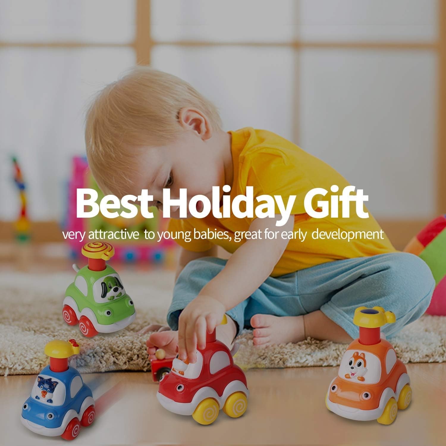 Bright and Safe Animal Car Toys – Perfect Gifts for Toddlers 1-2