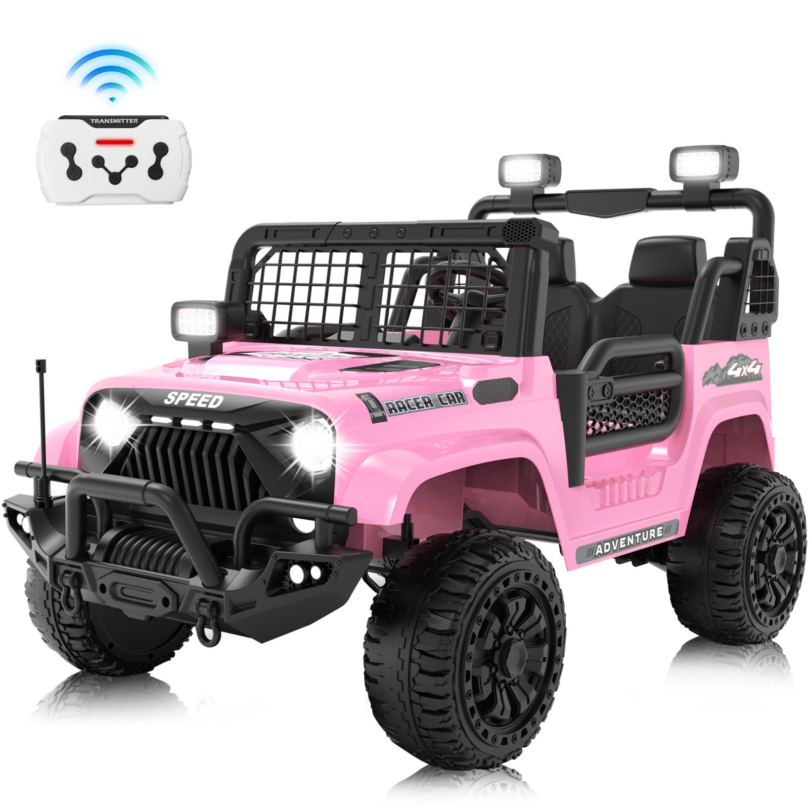 24V 4WD 2-Seater Ride On Truck 800W 9AH RC Bluetooth 3-Speed 4-Wheel Suspension