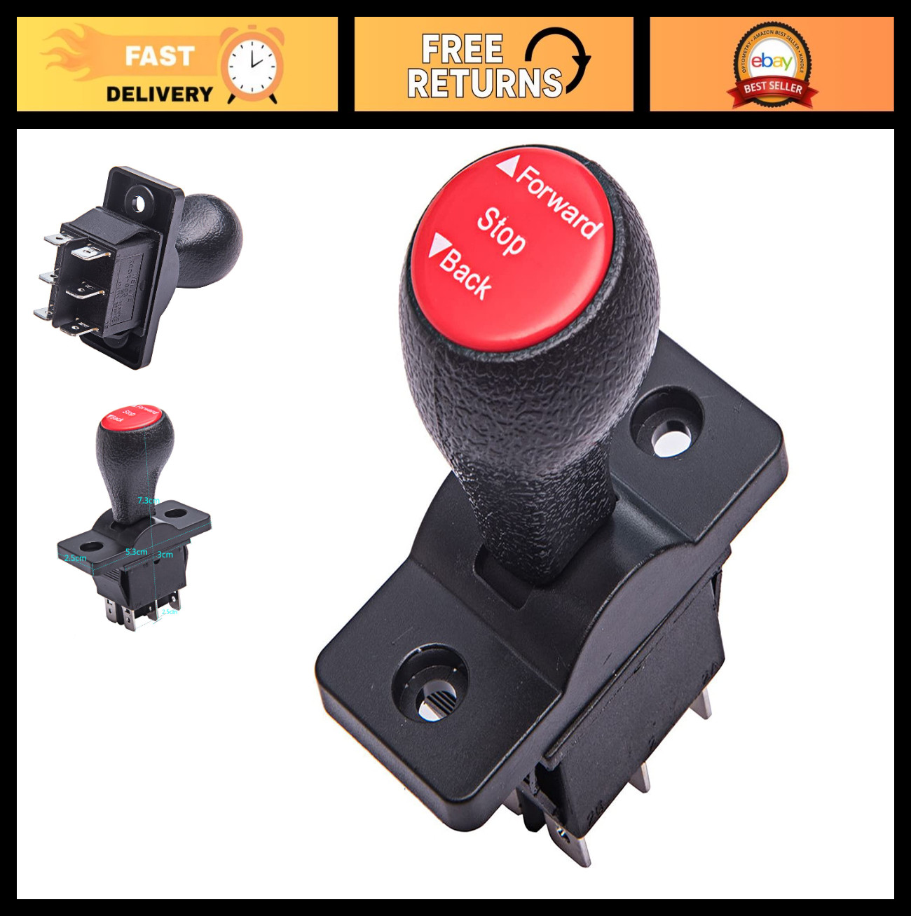 Forward Stop Reverse Gear Switch for Kids Electric Ride-On Car Replacement Parts