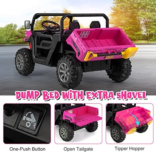 Rose UTV Ride-On Car with 2 Seats – 12V Electric Vehicle – Off-Road