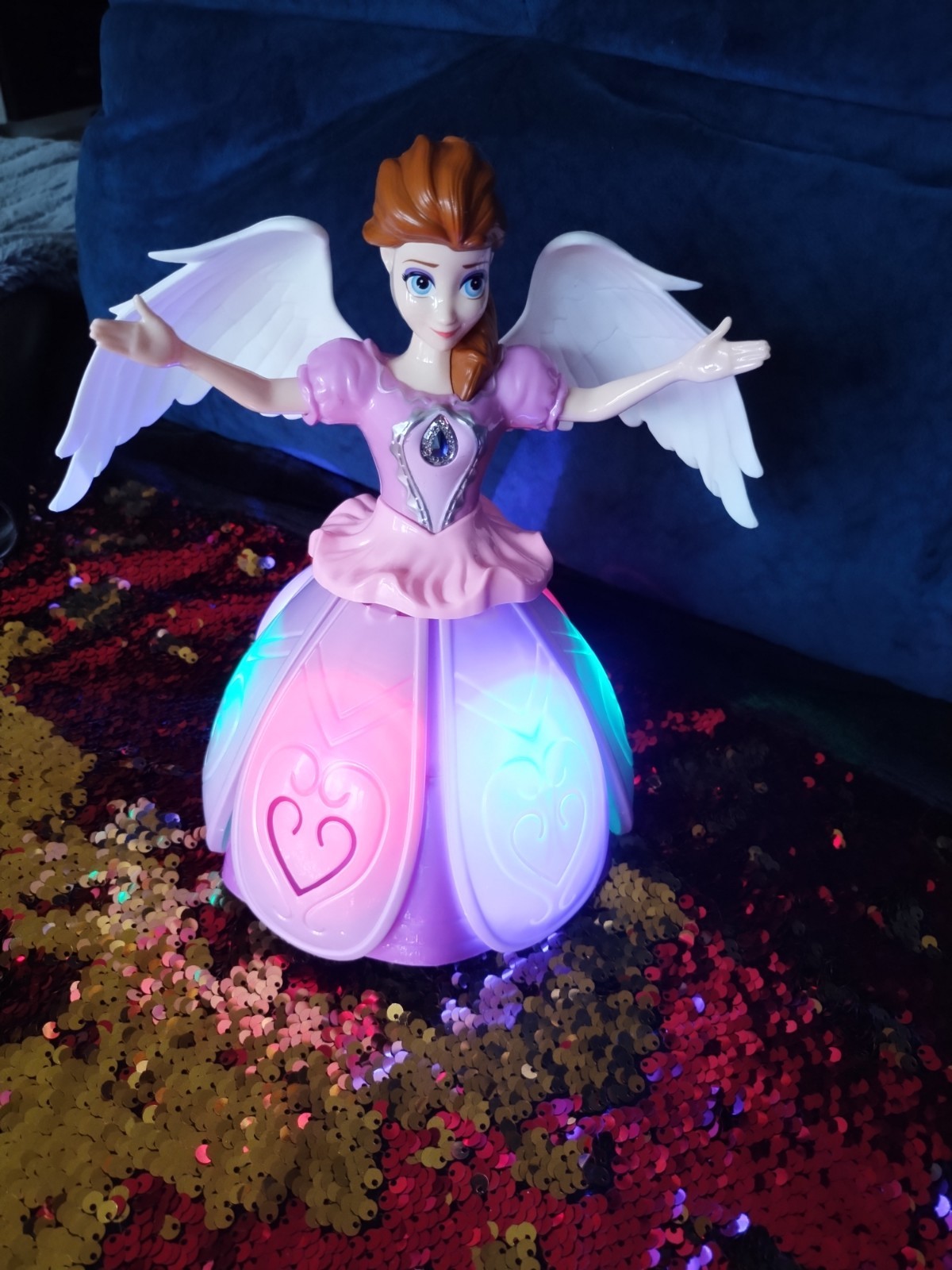 Dancing Angel Lighting Music Rotate Beautiful Doll Robot Toy Best Gift For Girls