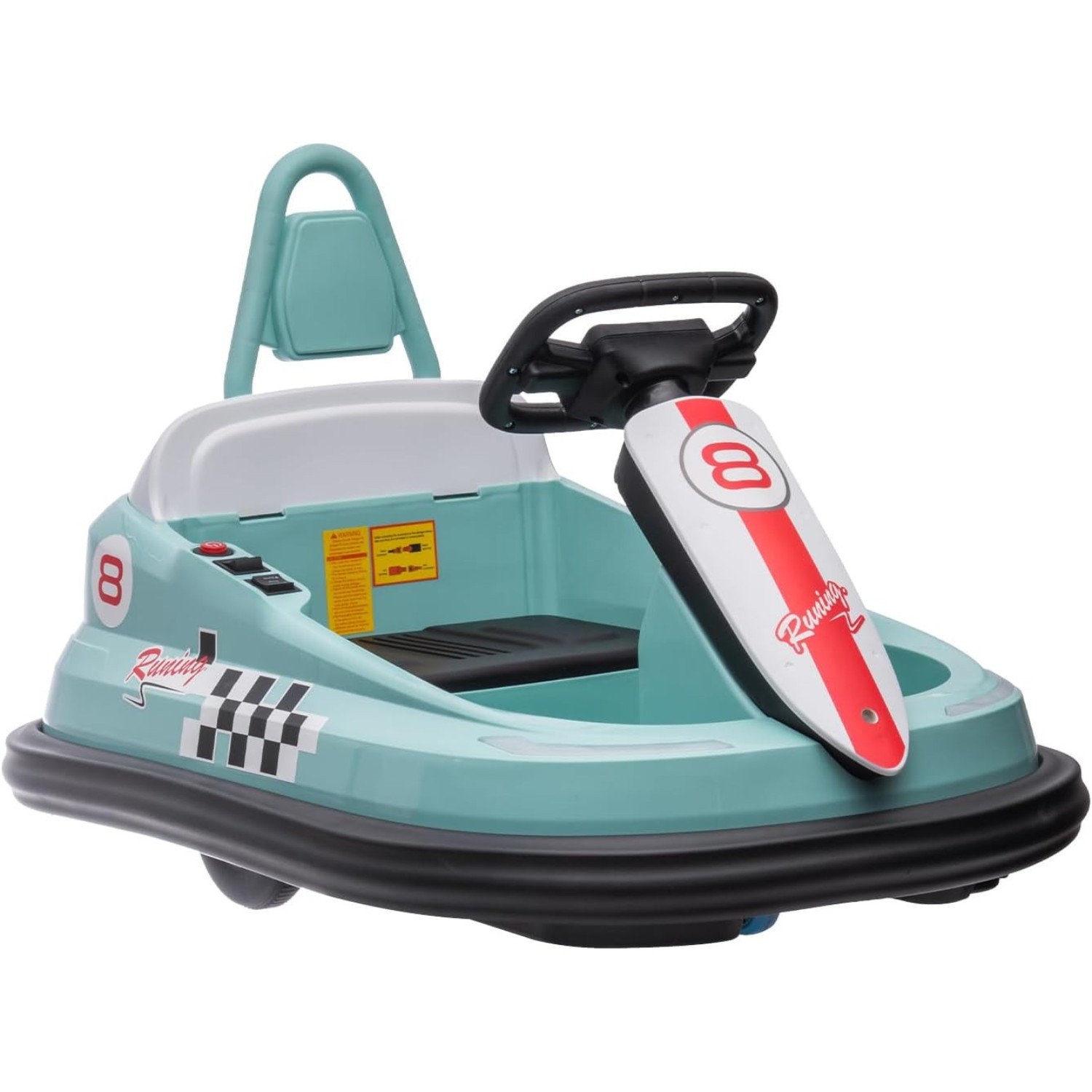 6V Toddler Bumper Car,Indoor/Outdoor Electric Ride-On Toy w 360° Spin,Horn&Light