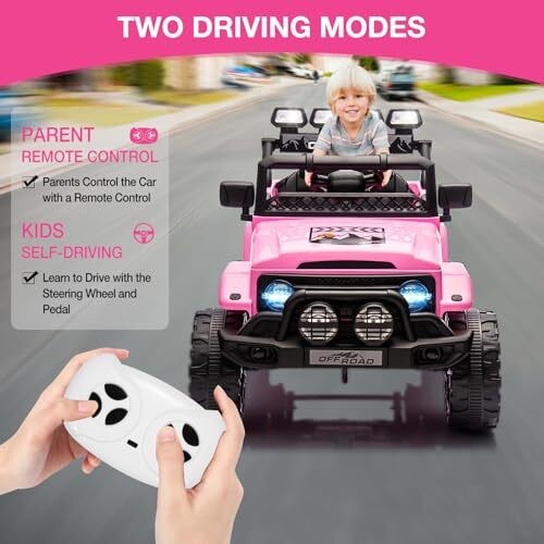 12V Electric Ride On Truck Car Toys w/Remote Control 3 Speed Music for Kids Xmas