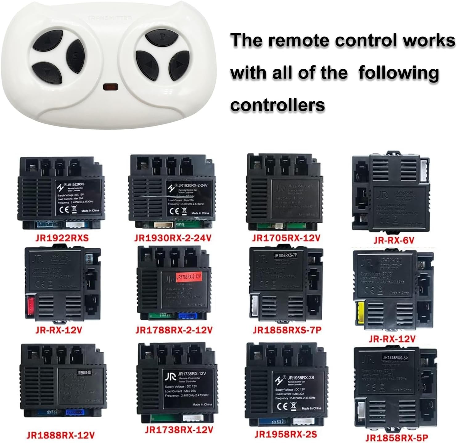 2.4G Bluetooth Remote Control Remote for Ride On Car Controller Transmitter A…