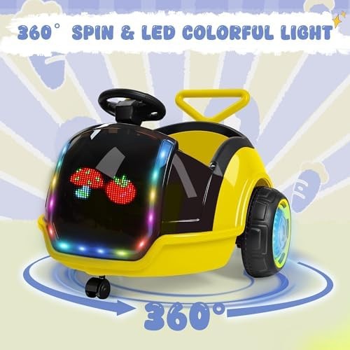 ANPABO 3-in-1 Electric Push Ride On Car, 12V Kids Ride On Toy w/Remote Contro…