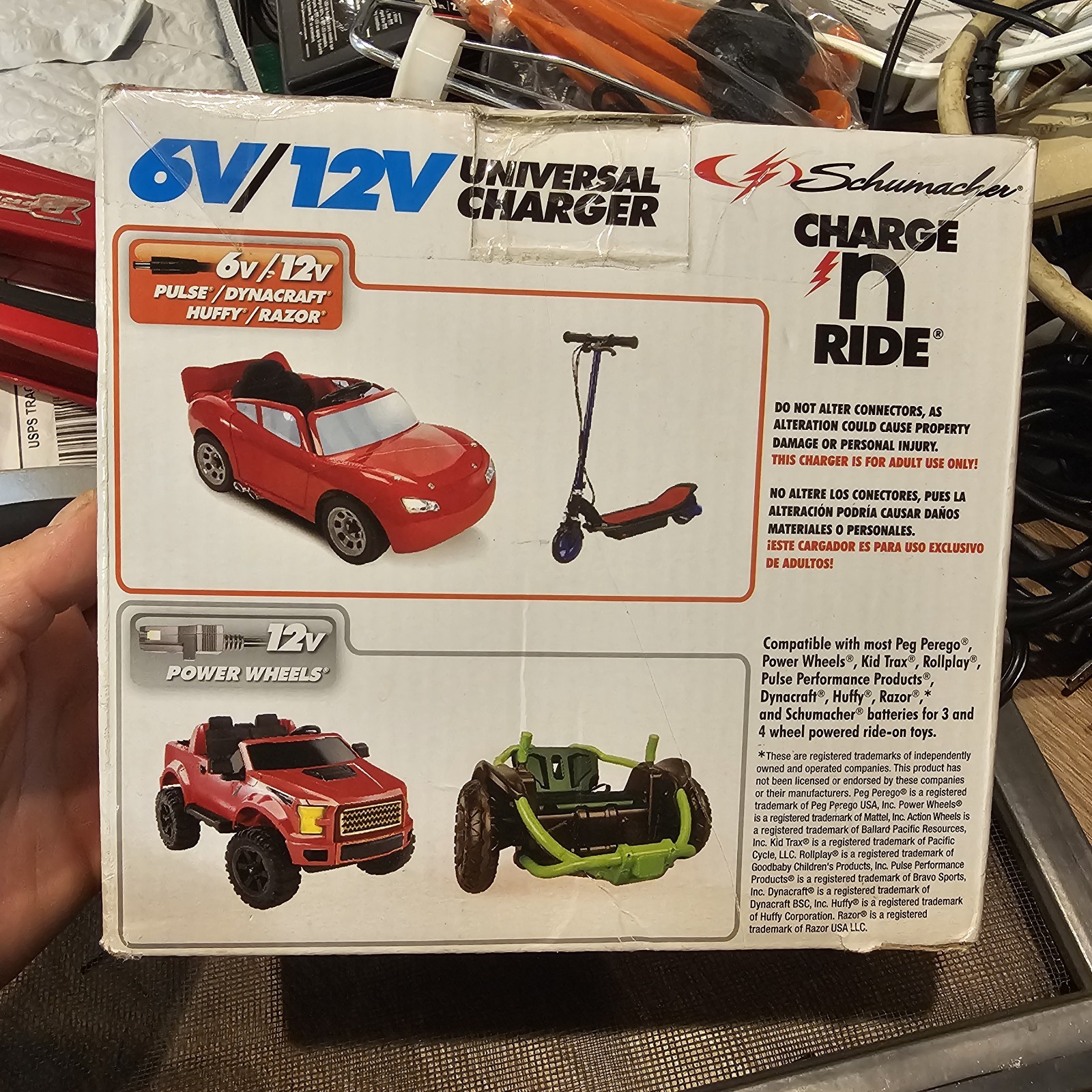 Schumacher Charge n Ride CR7 6V/12V Universal Charger for Ride-On Toys, MPN CR7