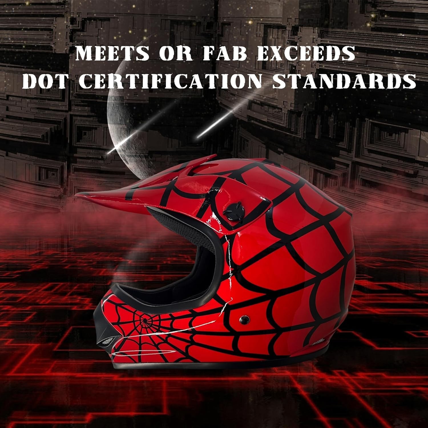 KRN Youth Kids Off-Road ATV Helmet DOT Approved – Motorcycle Motocross Dirt B…