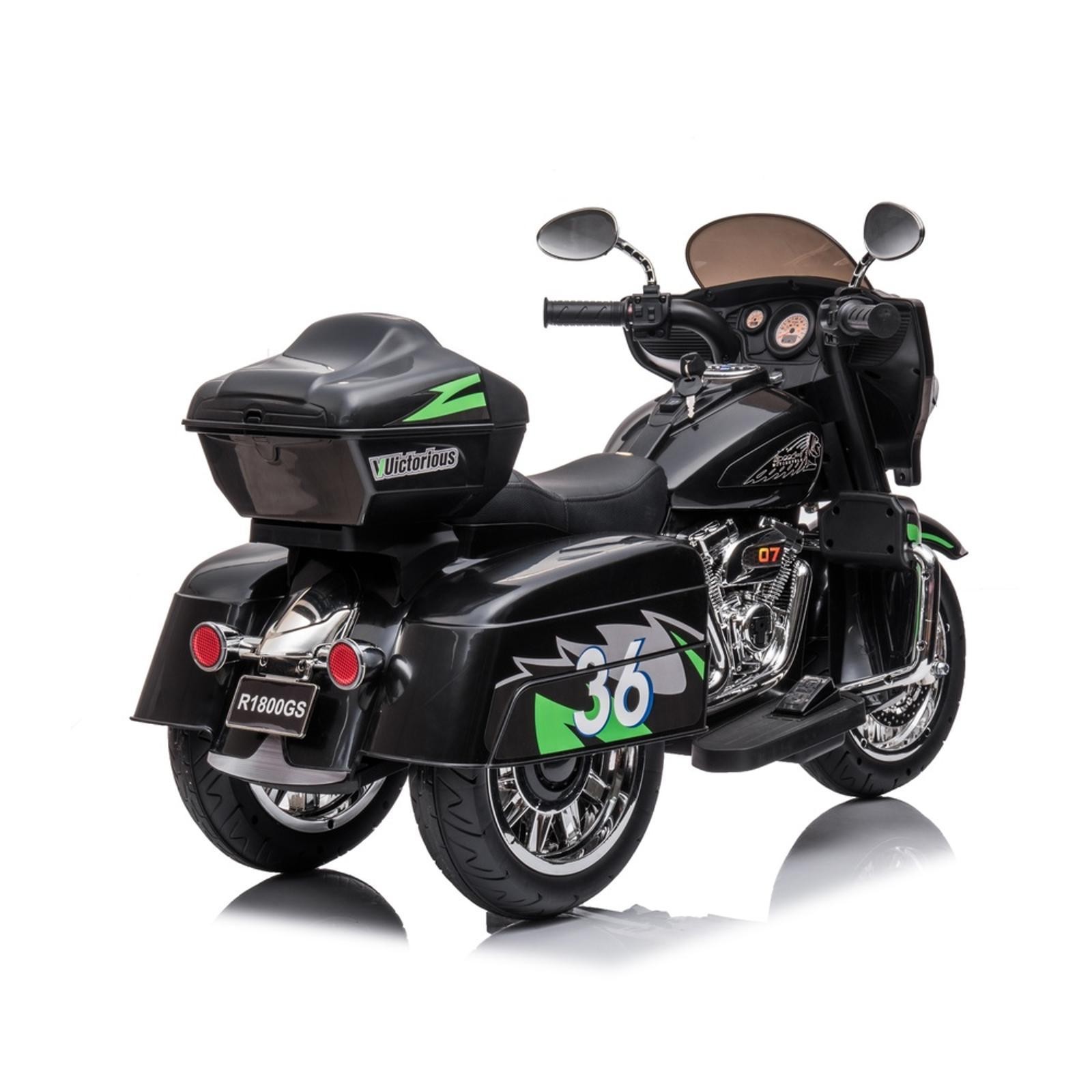 Ride Motorbike Kids Two Seat Electric Motorcycle with USB MP3 for Siblings