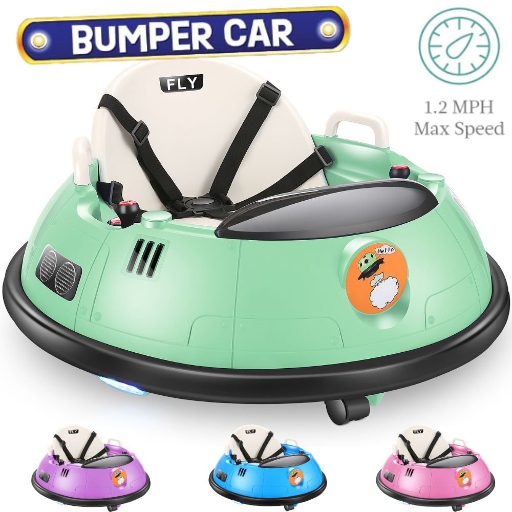 Electric Bumper Car for Kids 12V Ride On UFO Bumping Toy Car Gifts with Remote