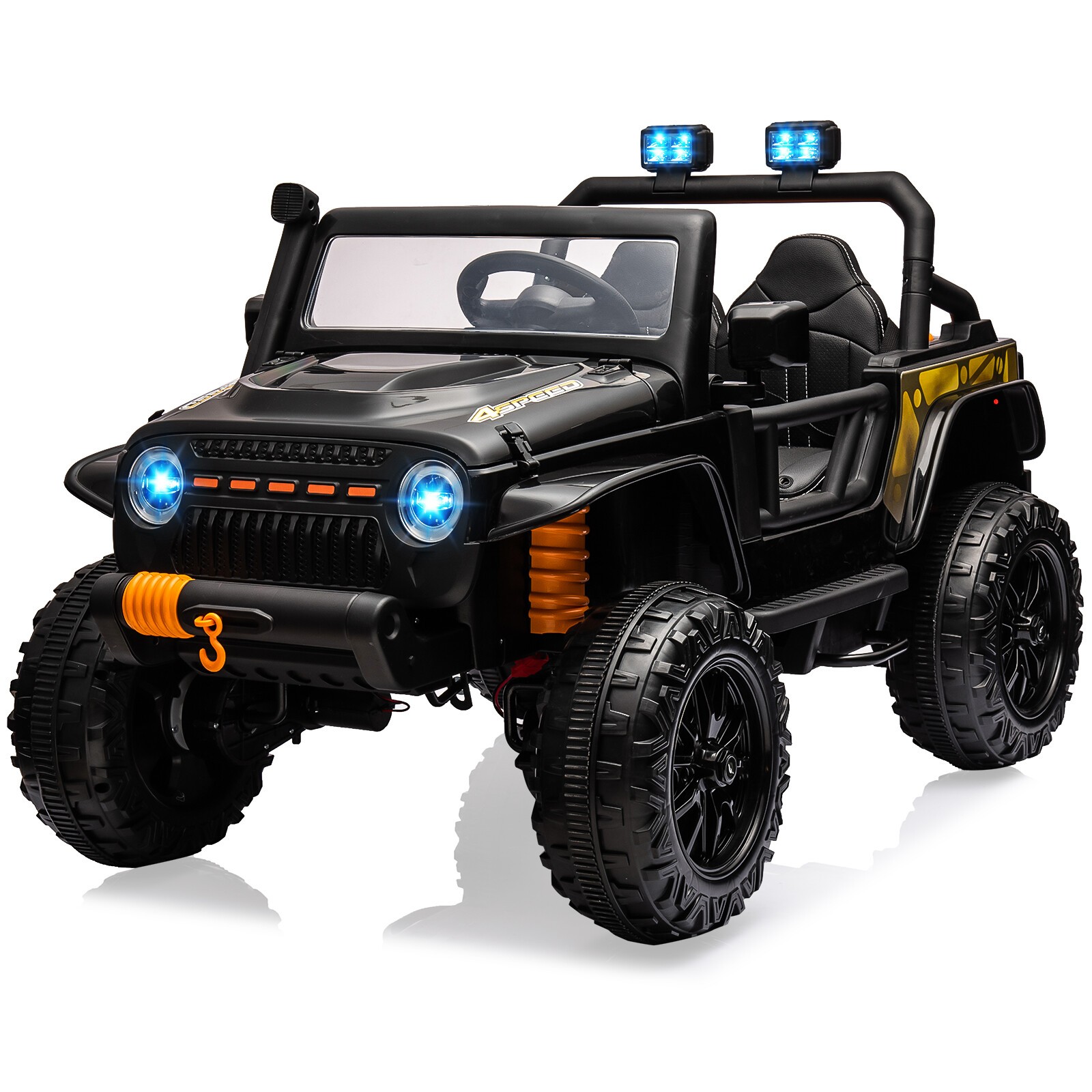 24V Ride on Car Truck for Kids Toy Car with Remote Control, Music, LED Lights